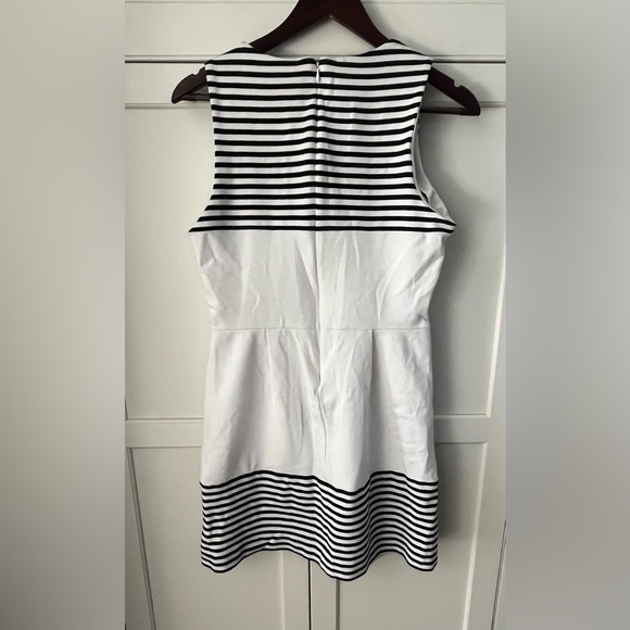 Madewell Black & White Striped Cotton Nautical Dress Size M - Picture 5 of 8